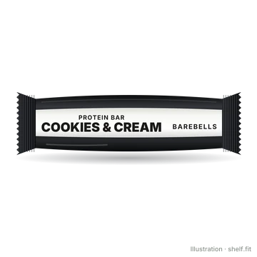 Illustration: Riegel Barebells Protein Bar Cookies & Cream, 55 g