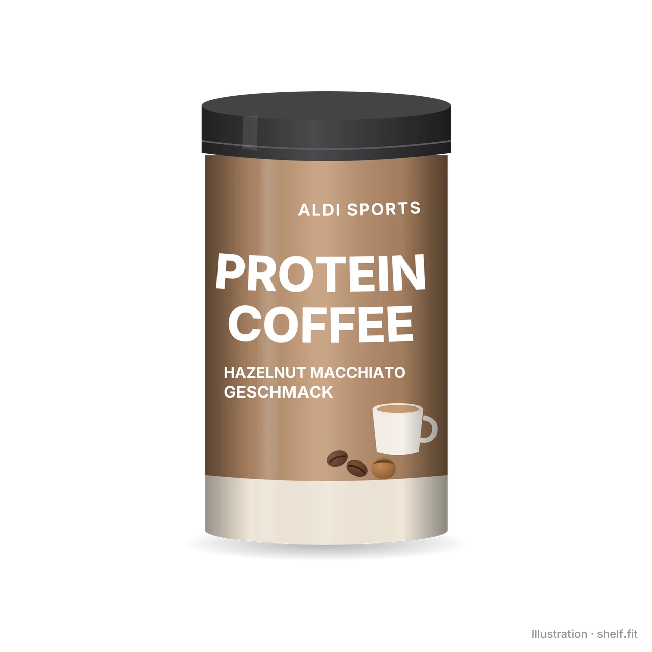 Illustration: Dose ALDI SPORTS Protein Coffee Hazelnut Macchiato
