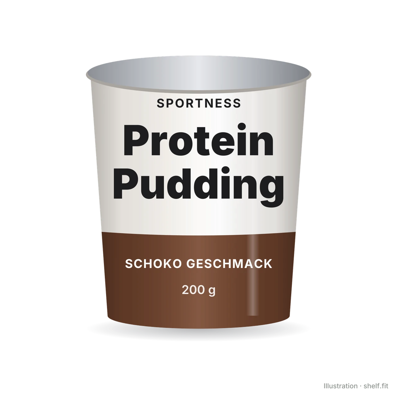 Illustration: Protein Pudding Schoko Geschmack