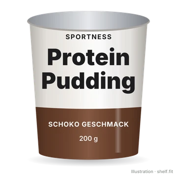 Illustration: Protein Pudding Schoko Geschmack