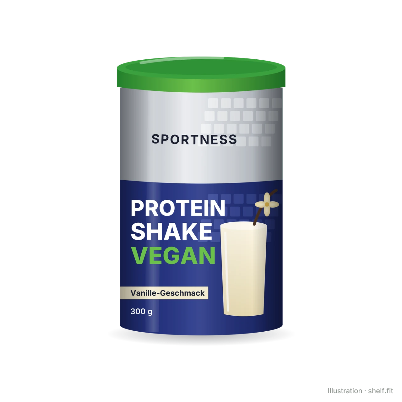 Illustration: Dose Sportness Protein Shake Vegan Vanille