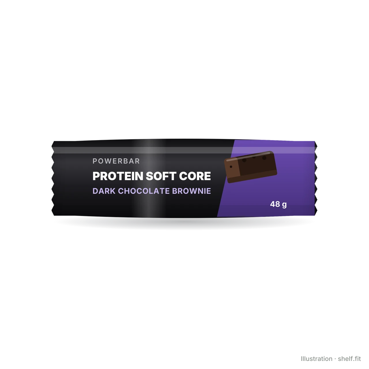 Illustration: Protein Soft Core Dark Chocolate Brownie