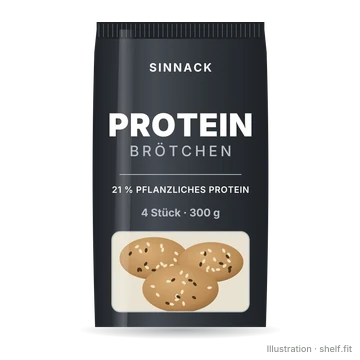 Illustration: Beutel Sinnack Proteinbrötchen, 4 Stück, 300 g