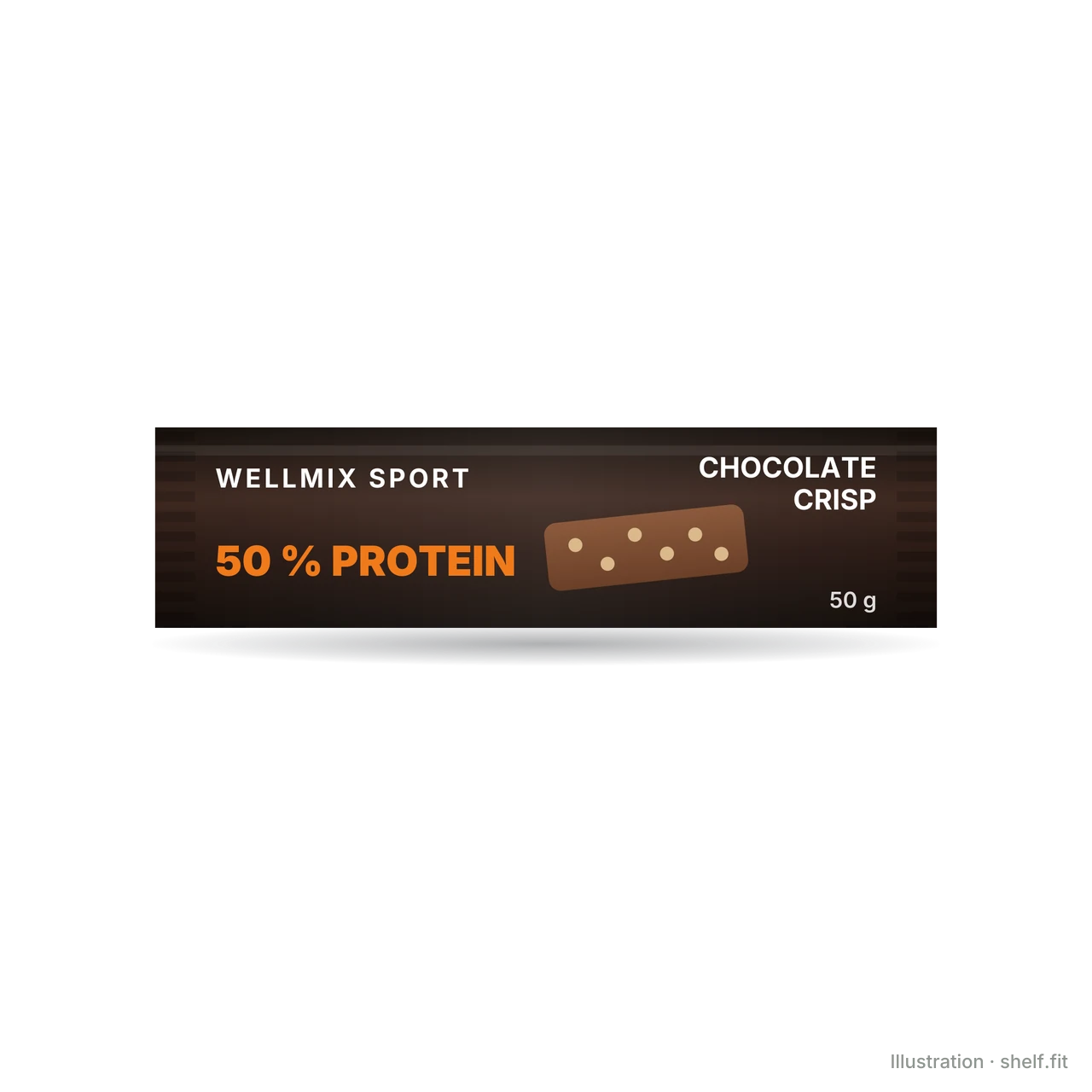 Illustration: Sport 50 % Protein Riegel Chocolate Crisp
