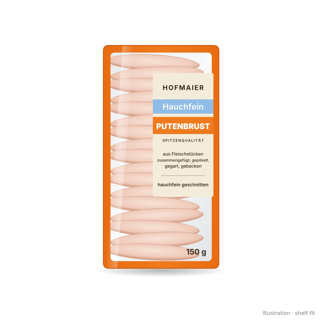 Illustration: Packung Hofmaier Putenbrust hauchfein, 150 g