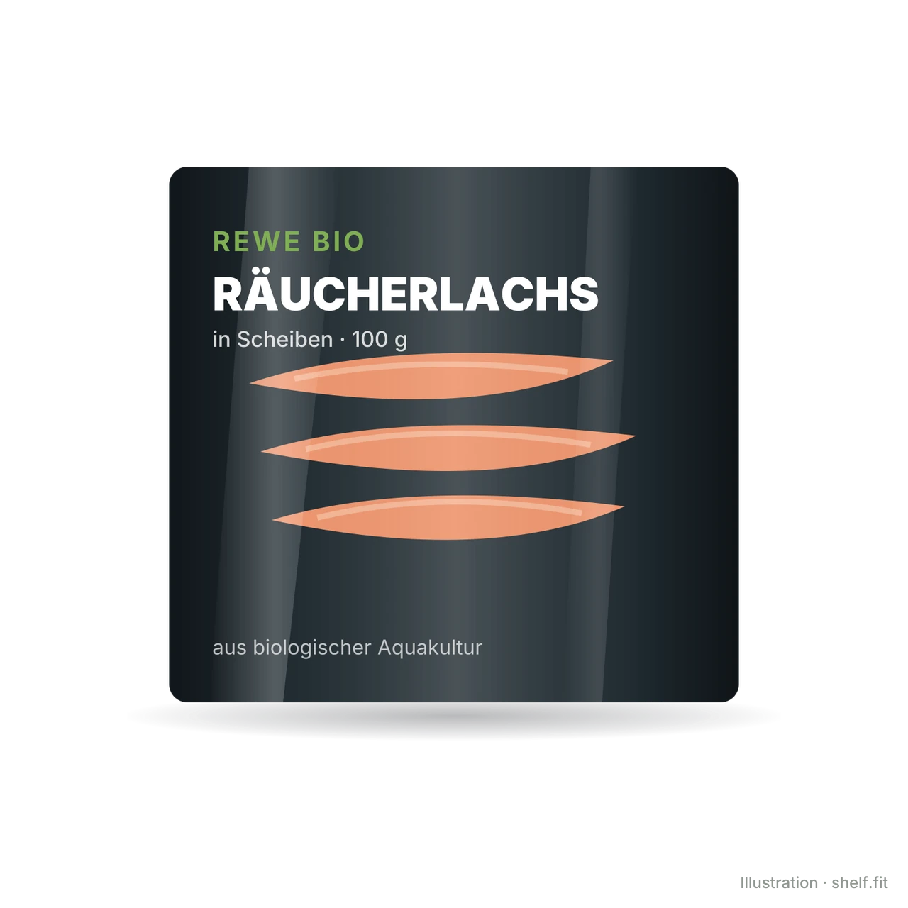 Illustration: Räucherlachs in Scheiben