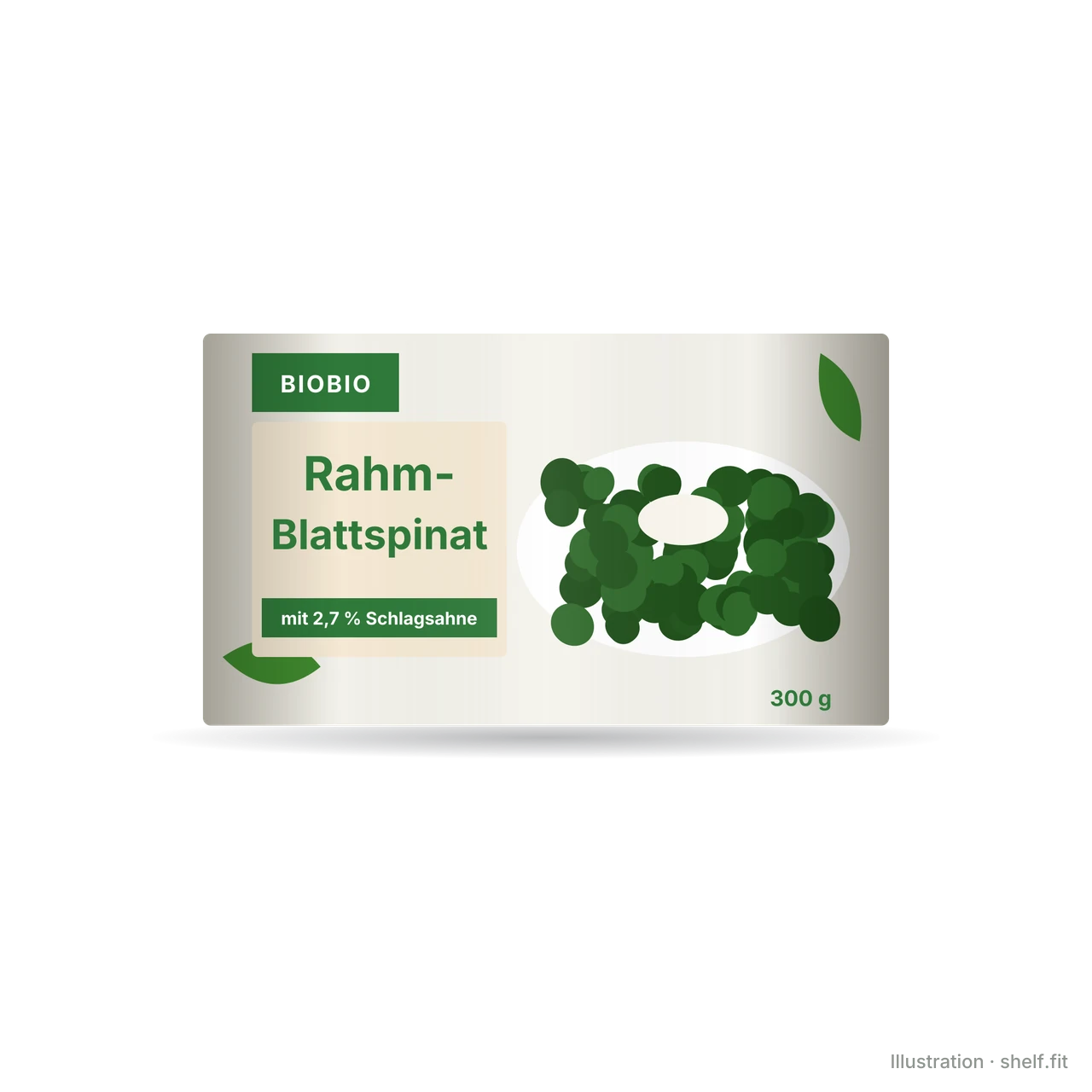 Illustration: Bio Rahm-Blattspinat, tiefgefroren