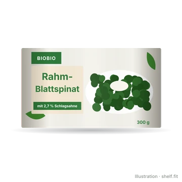 Illustration: Bio Rahm-Blattspinat, tiefgefroren