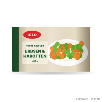 Illustration: Rahm-Gemüse Erbsen & Karotten