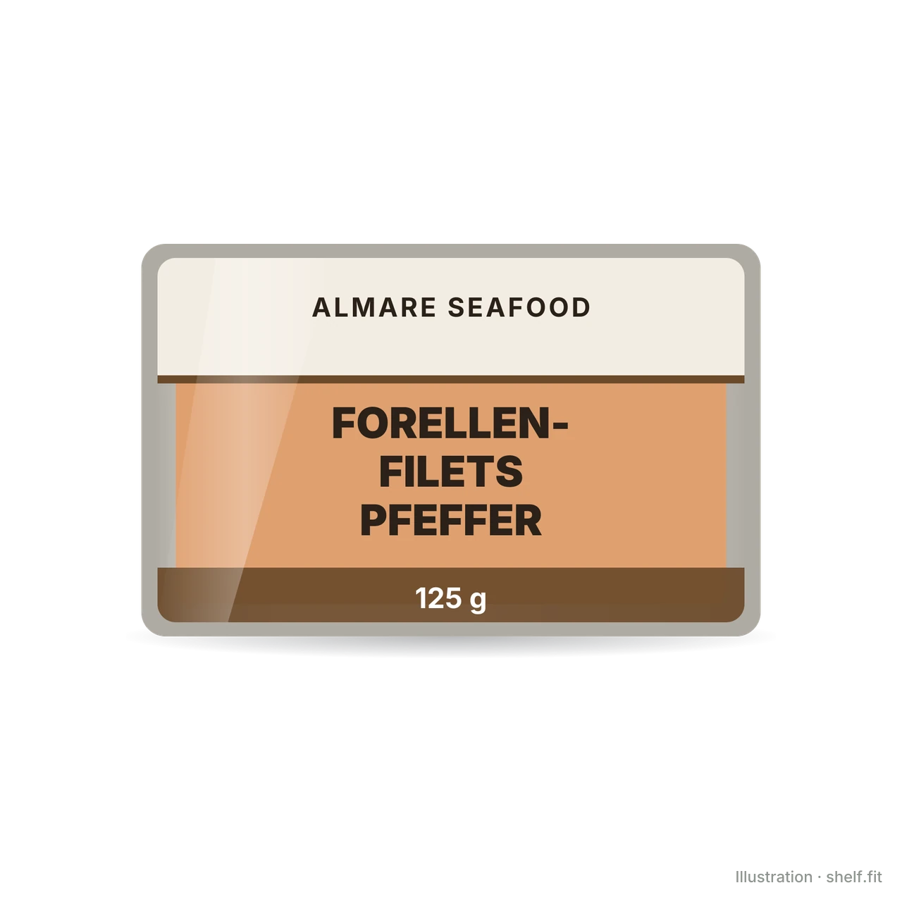 Illustration: Regenbogen-Forellenfilets mit buntem Pfeffer
