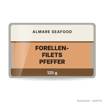 Illustration: Regenbogen-Forellenfilets mit buntem Pfeffer