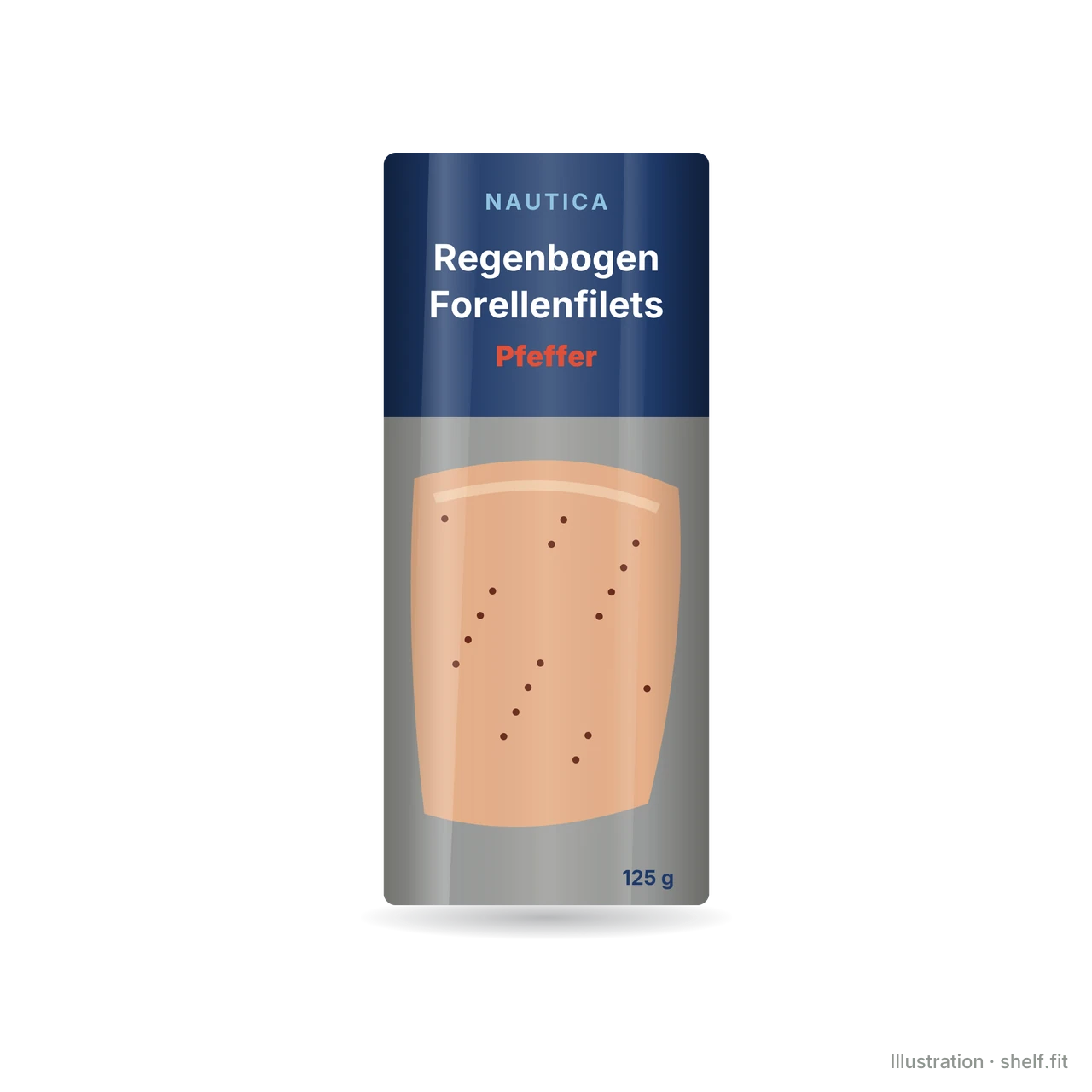 Illustration: Regenbogen-Forellenfilets Pfeffer