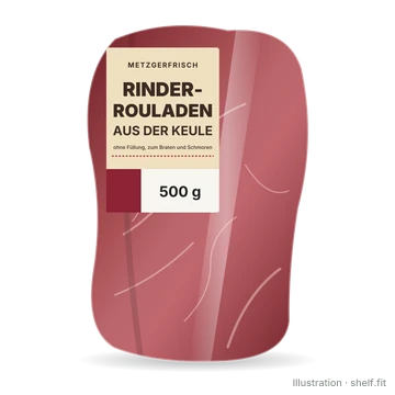 Illustration: Metzgerfrisch Beef Roulades from the Round pack, 500 g pack