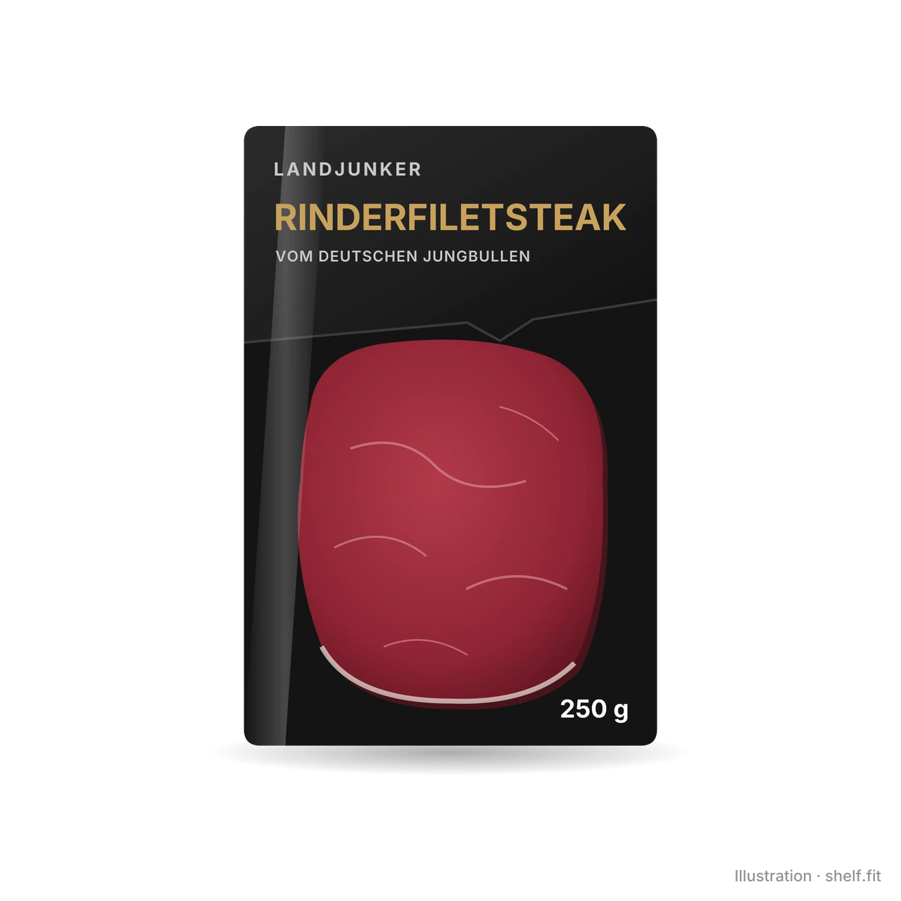 Illustration: Packung Landjunker Rinderfiletsteak, 250 g