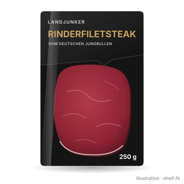 Illustration: Landjunker beef fillet steak pack, 250 g