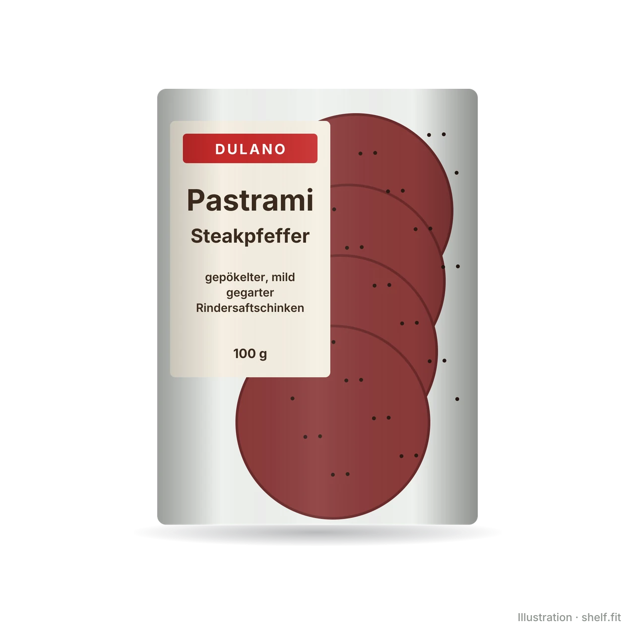Illustration: Pastrami Rindersaftschinken Steakpfeffer