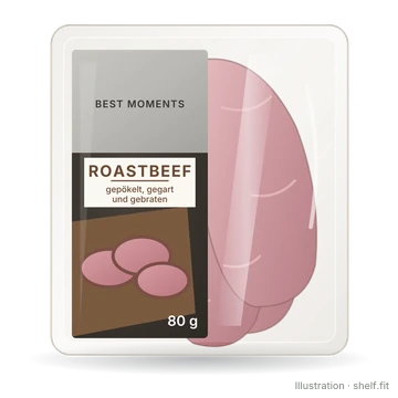 Illustration: Packung Best Moments Roastbeef in Scheiben, 80 g