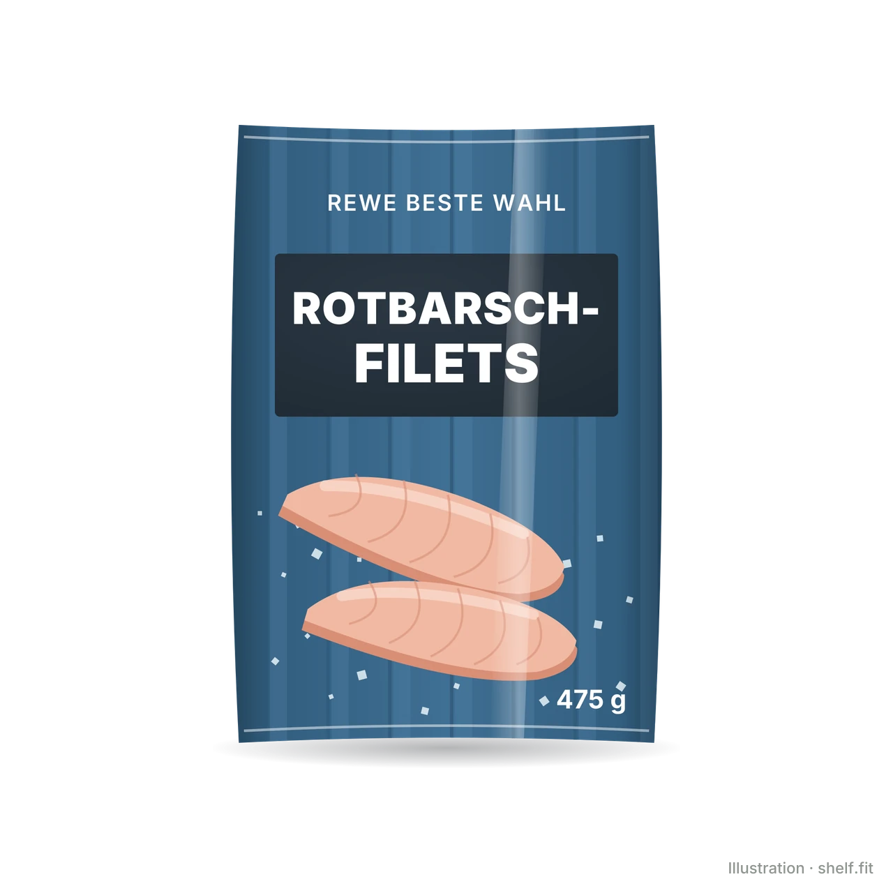 Illustration: Beutel REWE Beste Wahl Rotbarschfilets, 475 g