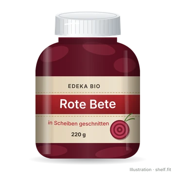 Illustration: Glas EDEKA Bio Rote Bete in Scheiben, 220 g