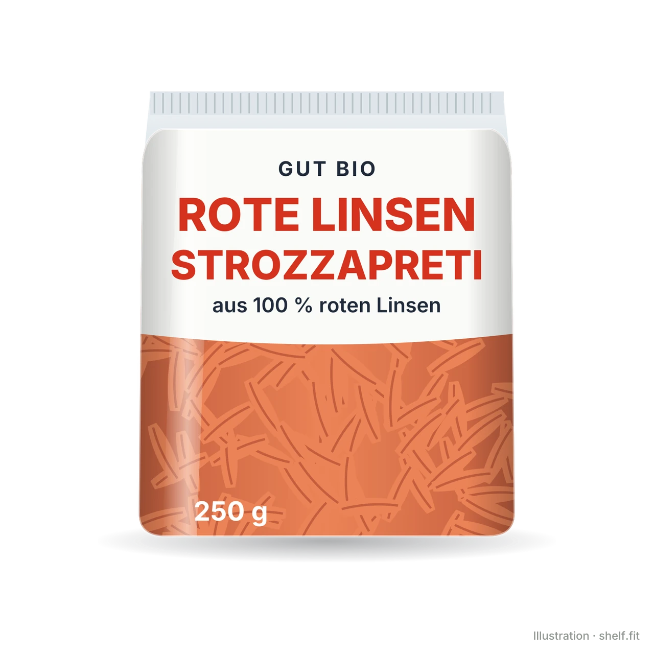 Illustration: Bio Rote Linsen Strozzapreti