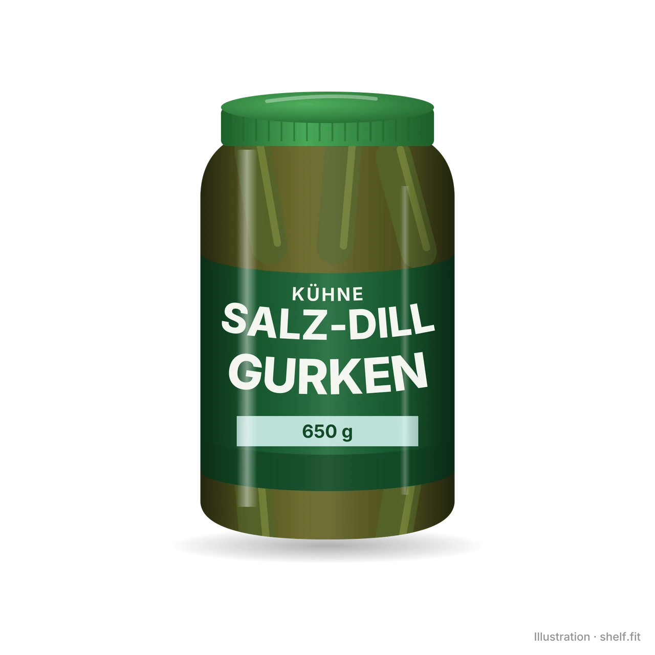Illustration: Glas Kühne Salz-Dill Gurken, 650 g