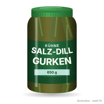 Illustration: Glas Kühne Salz-Dill Gurken, 650 g