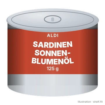 Illustration: Sardinen in Sonnenblumenöl