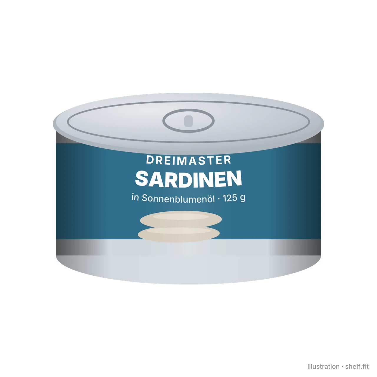 Illustration: Sardinen in Sonnenblumenöl