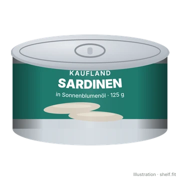 Illustration: Sardinen in Sonnenblumenöl