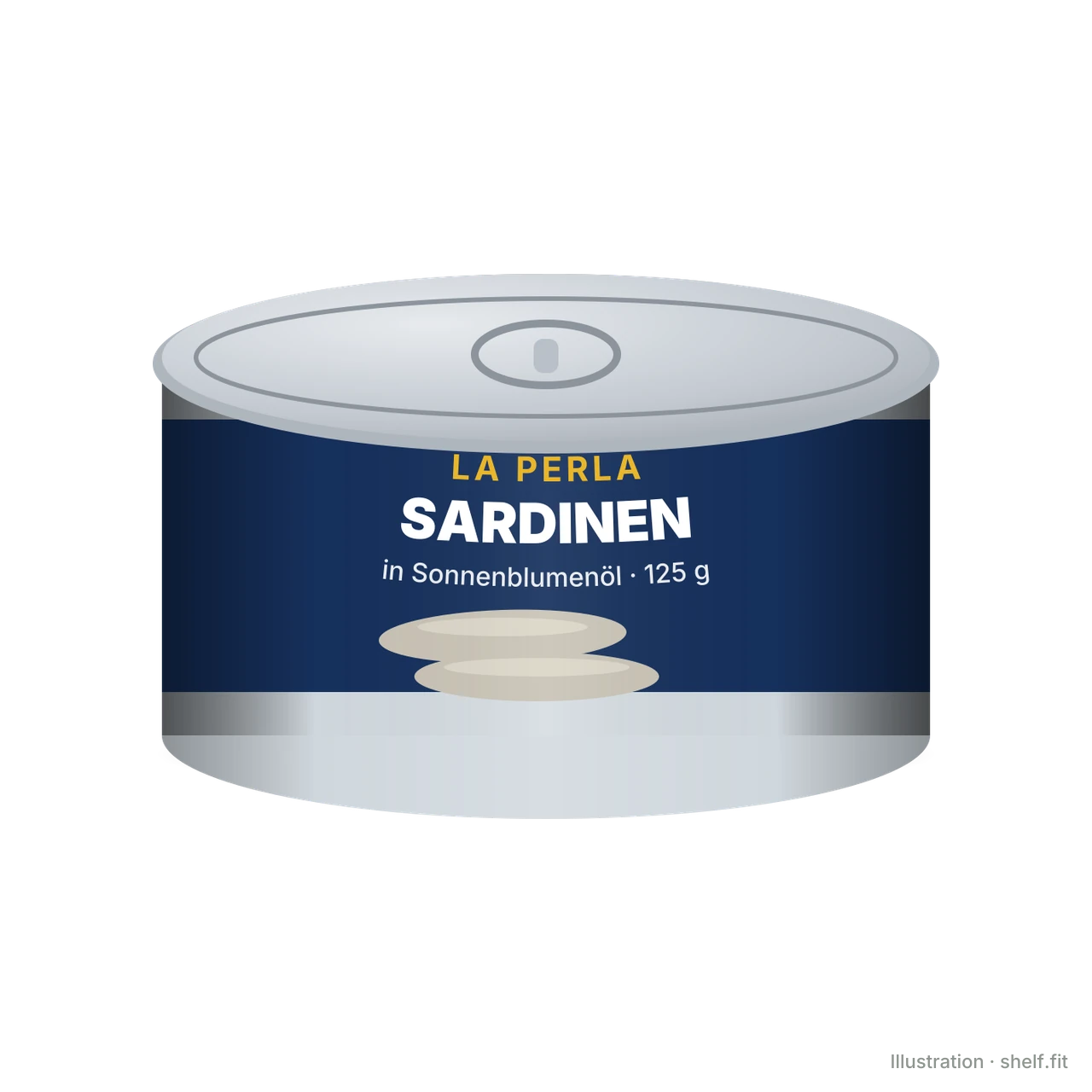 Illustration: Sardinen in Sonnenblumenöl