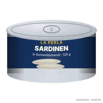 Illustration: Sardinen in Sonnenblumenöl