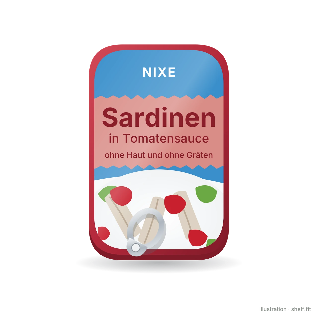 Illustration: Nixe Sardinen in Tomatensauce, 125-g-Dose