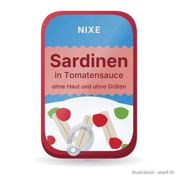 Illustration: Nixe Sardinen in Tomatensauce, 125-g-Dose
