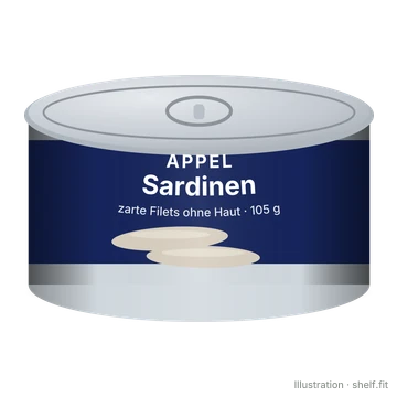 Illustration: Sardinen Madeleine Rot, zarte Filets ohne Haut