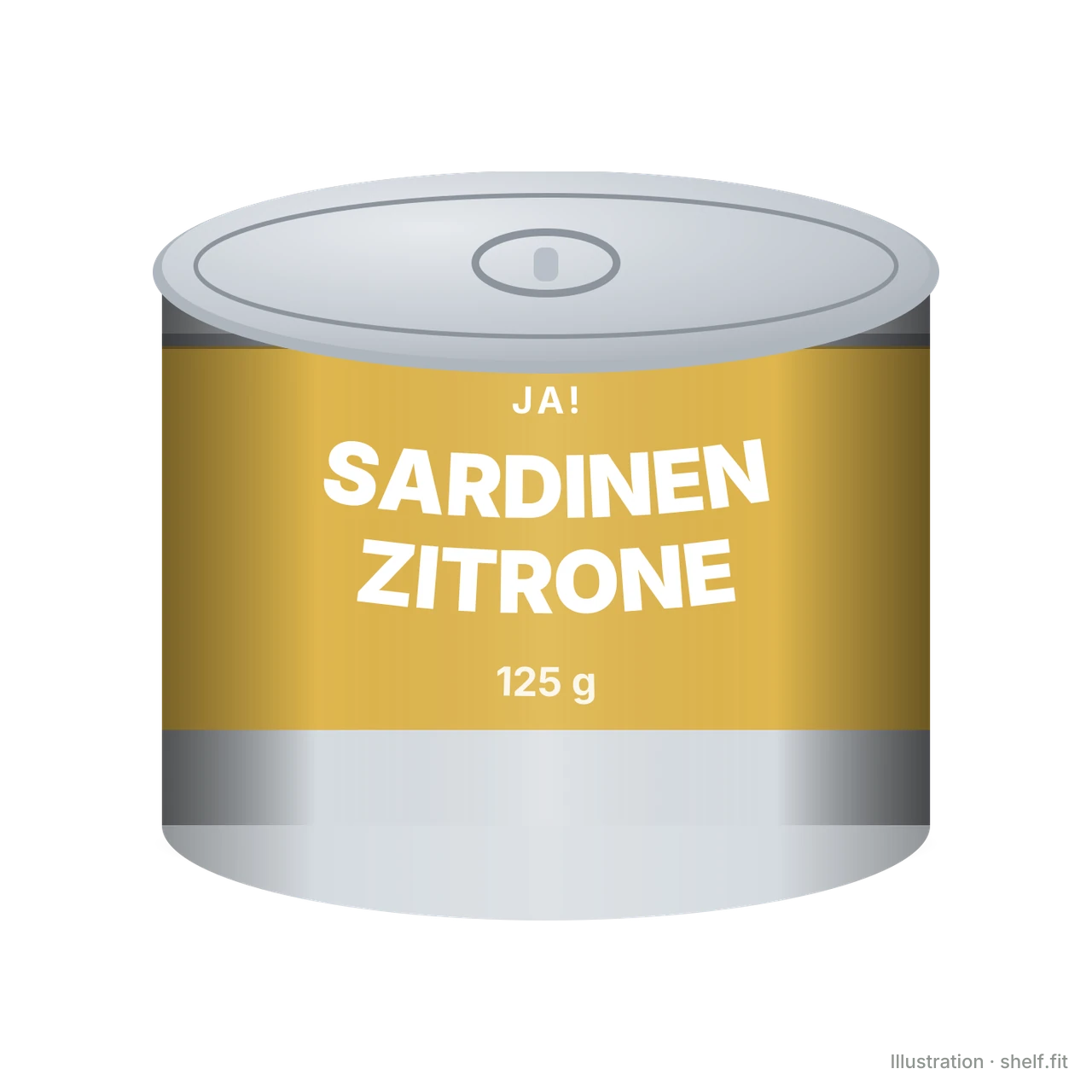 Illustration: Sardinen mit Zitrone in Sonnenblumenöl