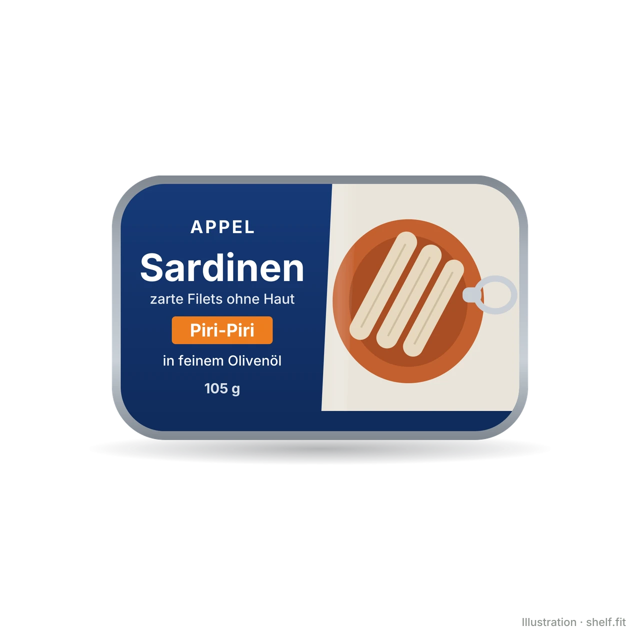 Illustration: Dose Appel Sardinenfilets Piri-Piri, 105 g