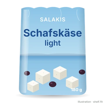 Illustration: Packung Salakis Schafskäse Light, 180 g