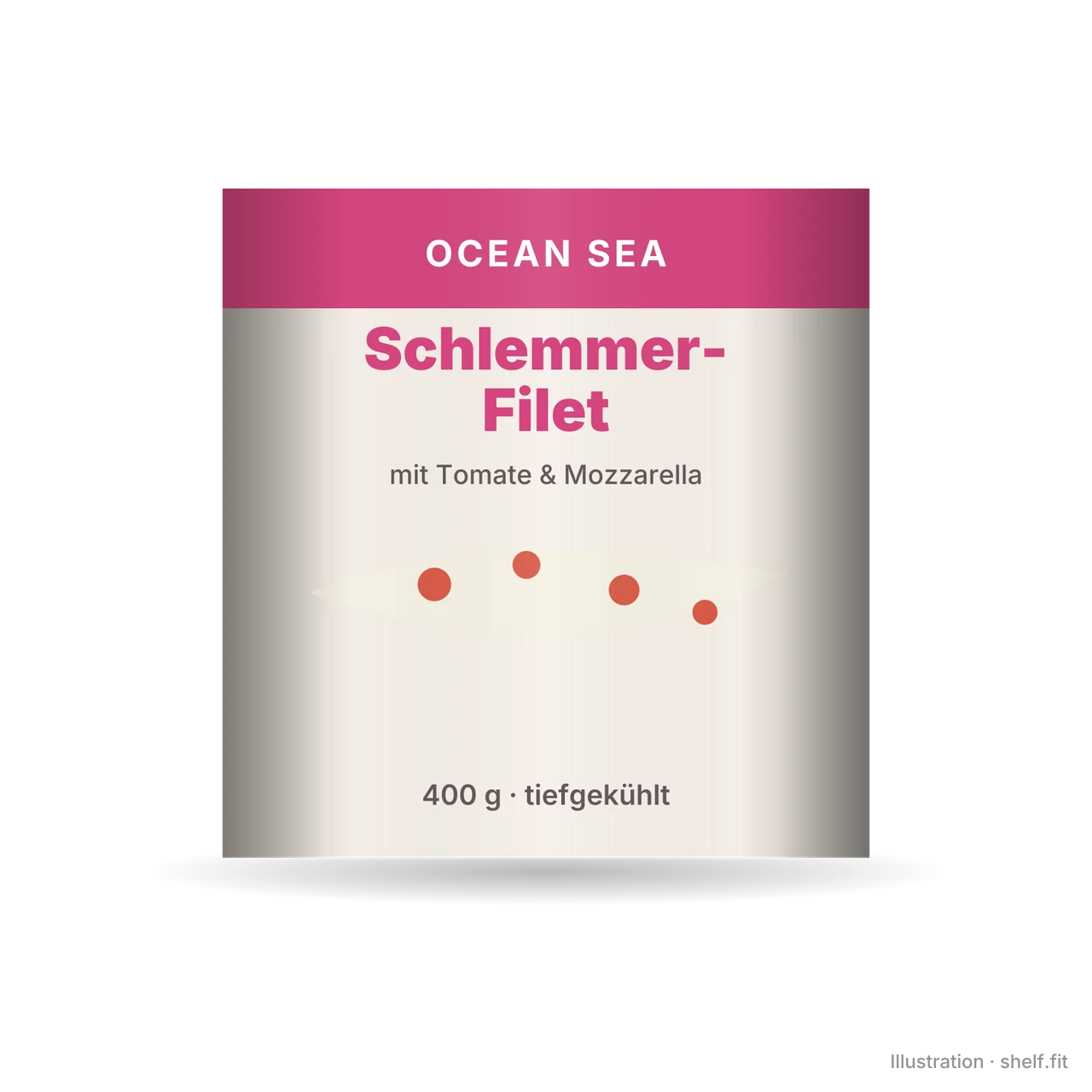 Illustration: Schlemmer-Filet mit Tomate & Mozzarella