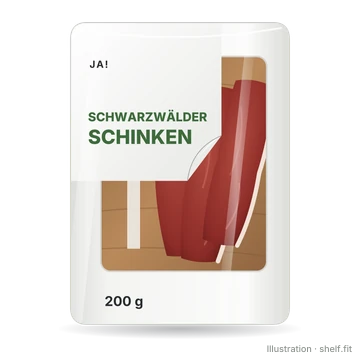 Illustration: Packung ja! Schwarzwälder Schinken, 200-g-Packung