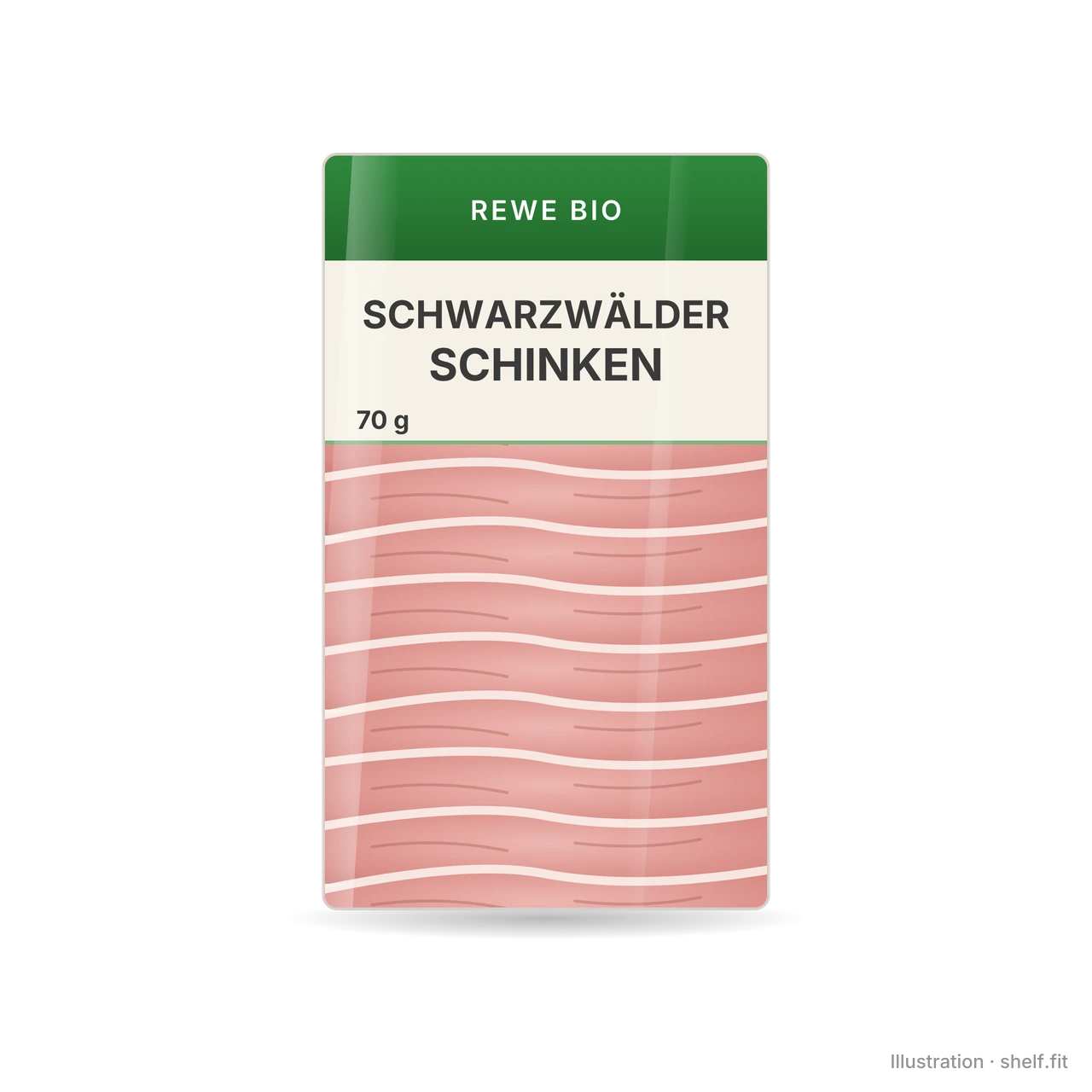 Illustration: REWE Bio Black Forest Ham pack, 70 g
