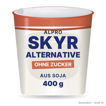 Illustration: Becher Alpro Skyr Alternative Ohne Zucker aus Soja, 400 g