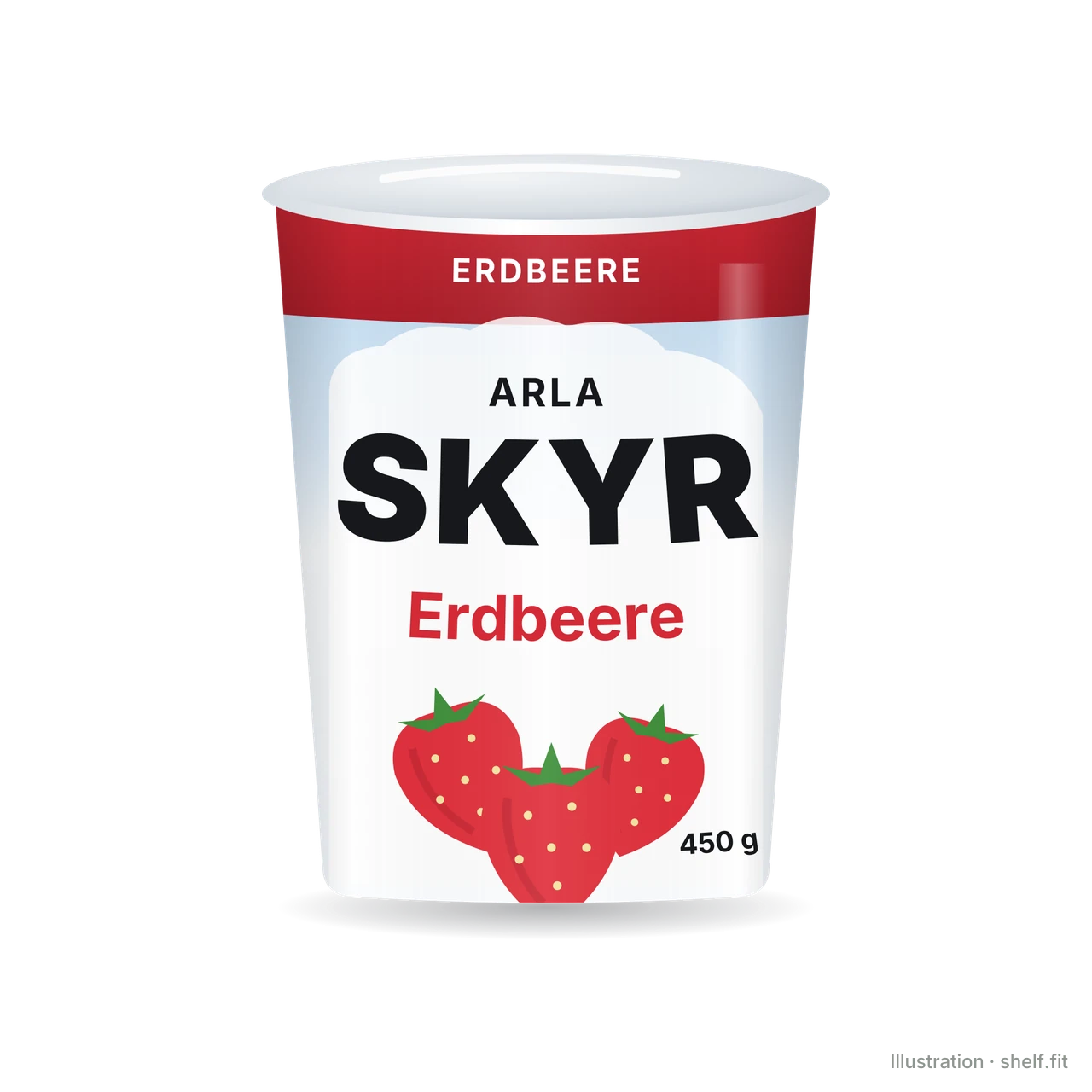 Illustration: Arla Skyr Erdbeere, 450-g-Becher