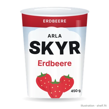 Illustration: Arla Skyr Erdbeere, 450-g-Becher