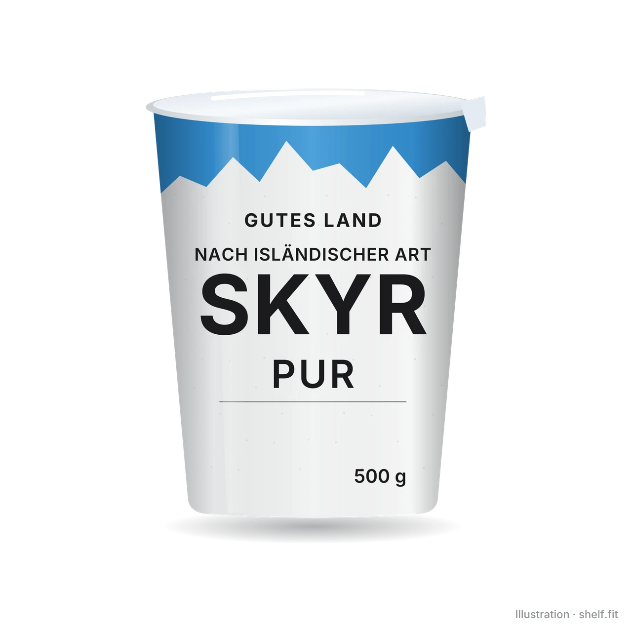 Illustration: Gutes Land Skyr Pur, 500-g-Becher