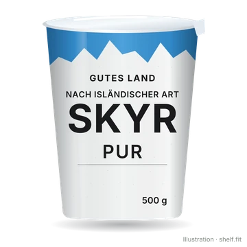 Illustration: Gutes Land Skyr Pur, 500-g-Becher