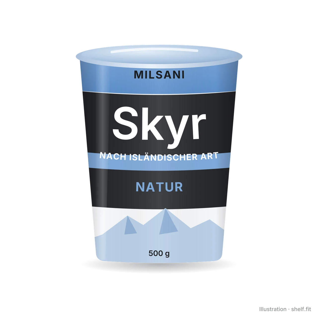 Illustration: Milsani Skyr Natur, 500-g-Becher