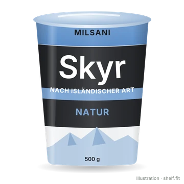 Illustration: Milsani Skyr Natur, 500-g-Becher