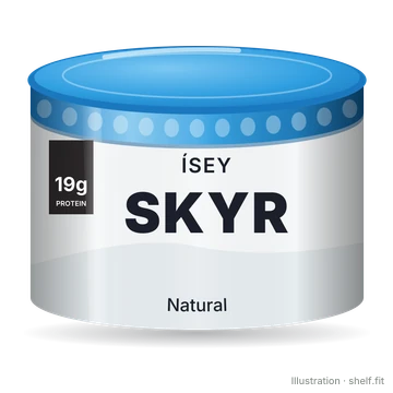 Illustration: Becher Ísey Skyr Natur, 170 g, als Frosted-Glas-Transformation