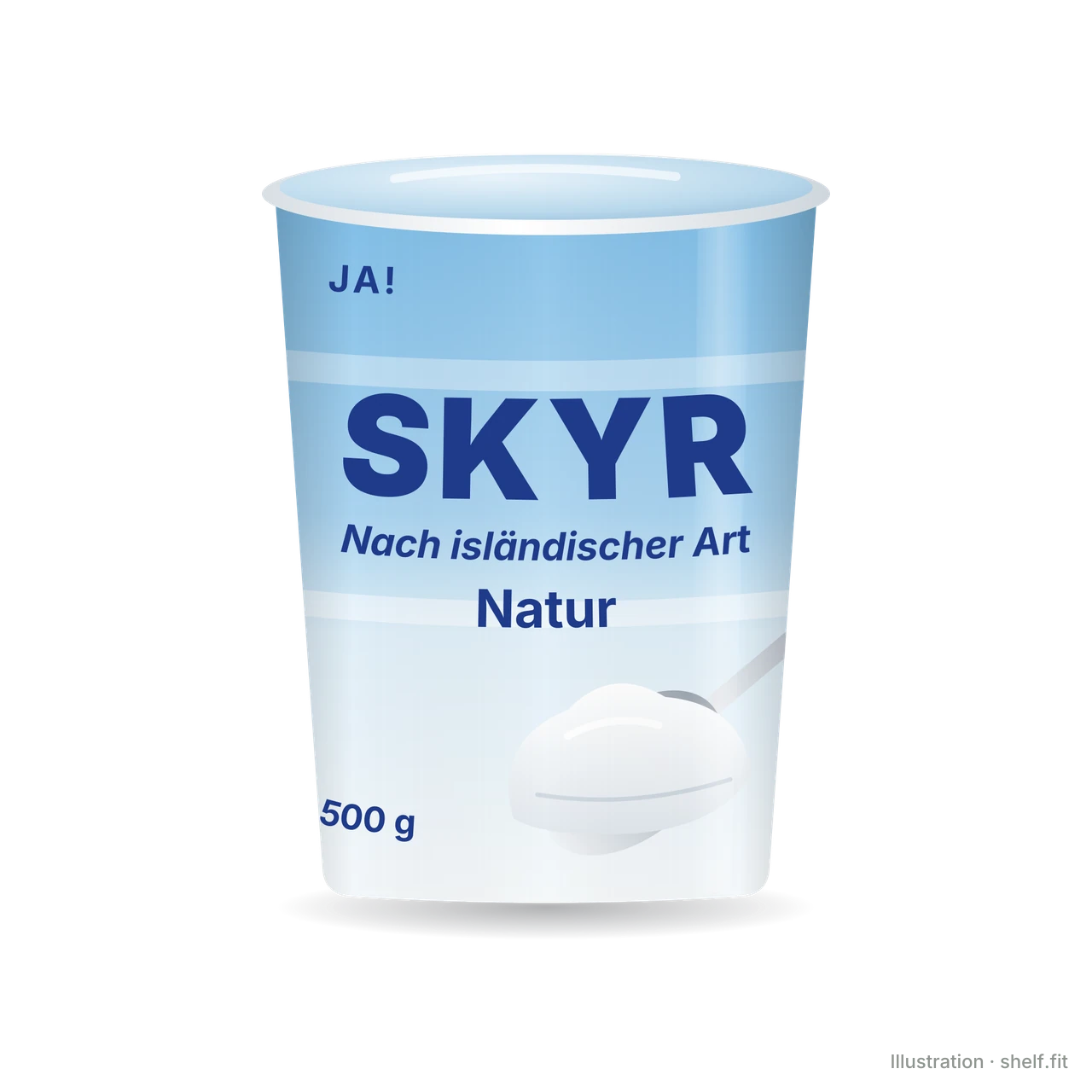 Illustration: ja! Skyr Natur, 500-g-Becher