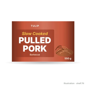 Illustration: Packung Tulip Slow Cooked Pulled Pork, 550 g